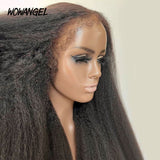 WOWANGEL 4C Edges 360 Invisible Strap HD Lace Wig Kinky Straight - wowangel