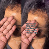 WOWANGEL 4C Edges 360 Invisible Strap HD Lace Wig Kinky Straight - wowangel