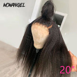 WOWANGEL Skinlike Real HD Full Lace Wig Kinky Straight Clean Hairline - wowangel