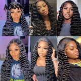 WOWANGEL Skinlike Real HD Lace 13X6 Full Frontal Wig Loose Deep Wave Pre Plucked - wowangel