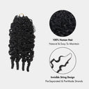 WOWANGEL Burmese Curly Miracle Knots Crochet Hair Pre-Separated Feather Crochet Human Hair Extensions