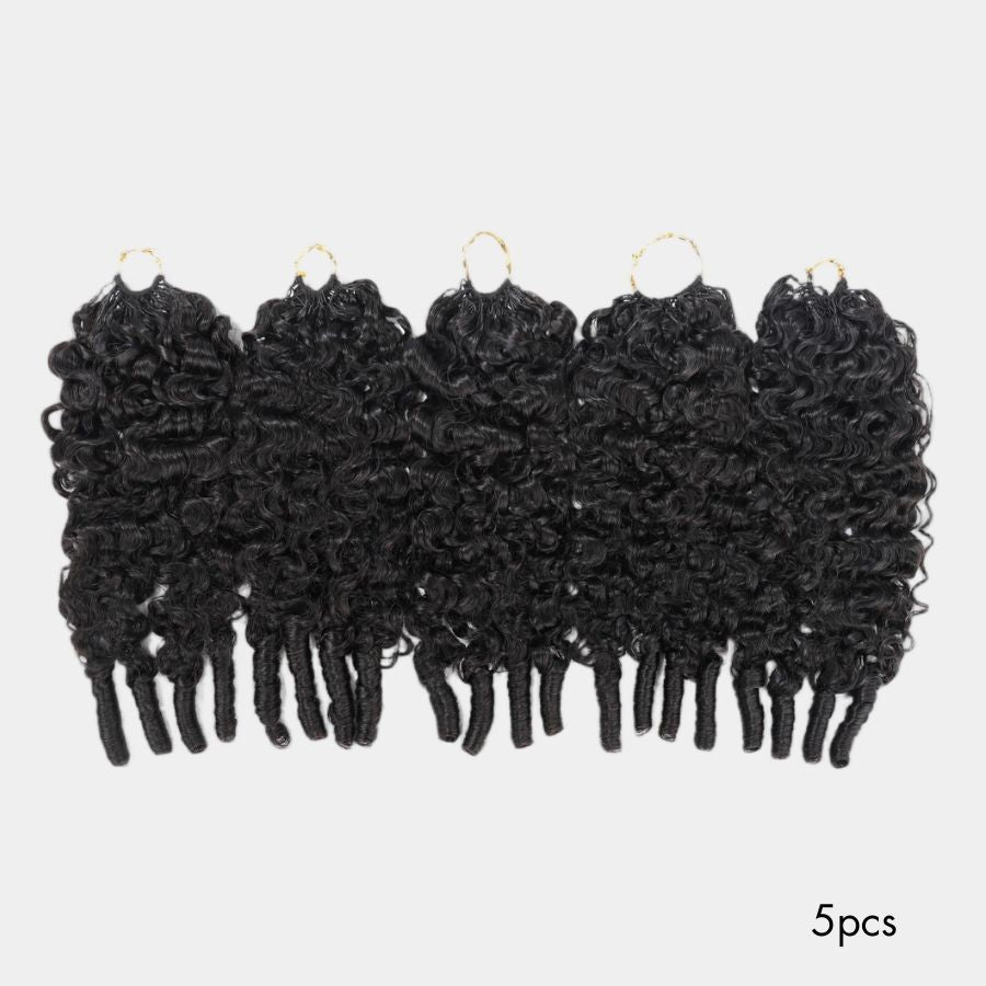 WOWANGEL Burmese Curly Miracle Knots Crochet Hair Pre-Separated Feather Crochet Human Hair Extensions
