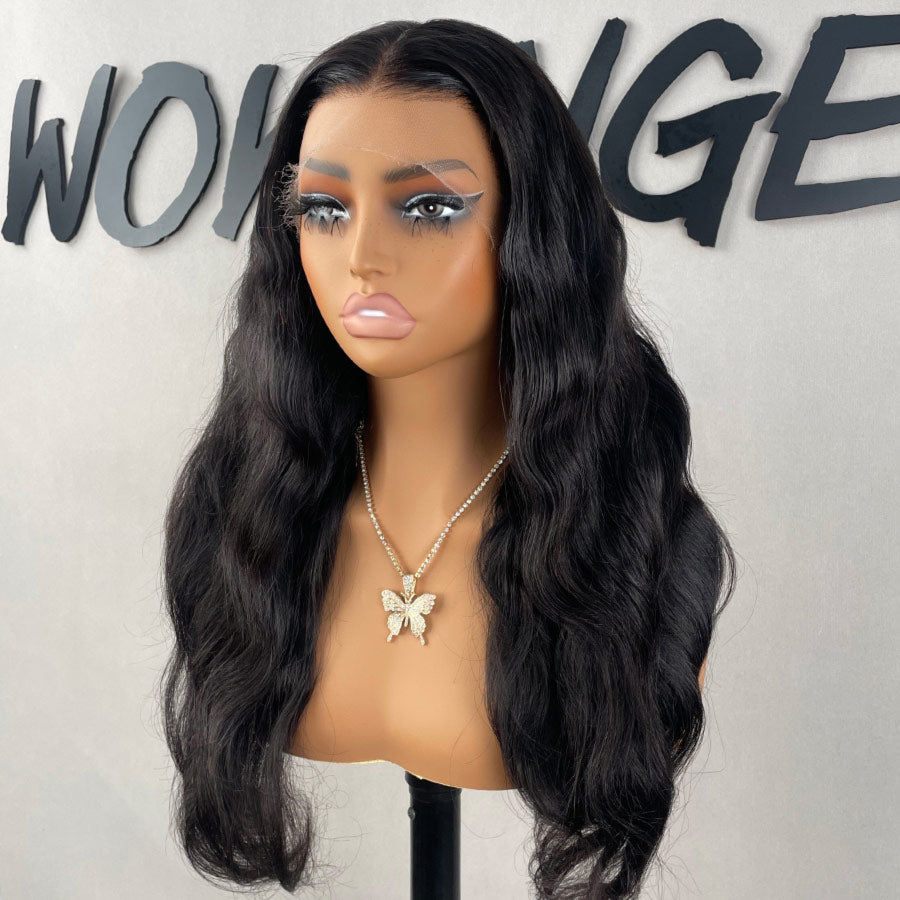 WOWANGEL 13X6 Skinlike Real HD Lace Front Wig Body Wave Glueless Wig