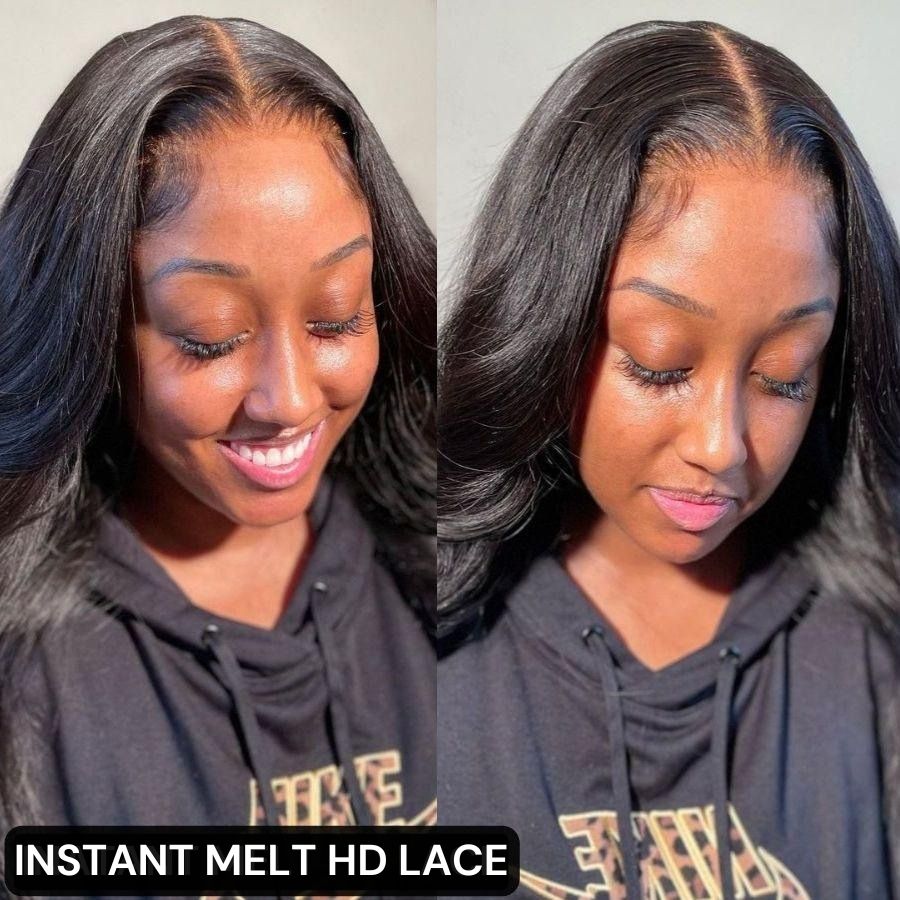 WOWANGEL 13X6 Skinlike Real HD Lace Front Wig Body Wave Glueless Wig