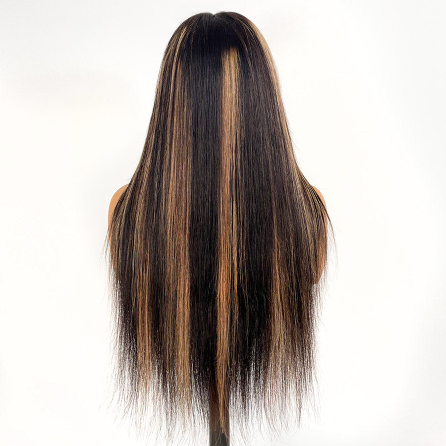 FLASH SALE | 13x6 22 INCH Highlight Silky Straight Skinlike Real HD Lace Front Wig（Sample item – slight signs of use）