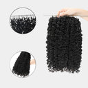 WOWANGEL Miracle Knots Burmesische Locken Vorgetrennte Feder-Häkel-Echthaarverlängerungen für Boho-Zöpfe