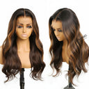 WOWANGEL Blonde Highlight HD Lace 13X6 Full Frontal Wig Pre Plucked Hairline