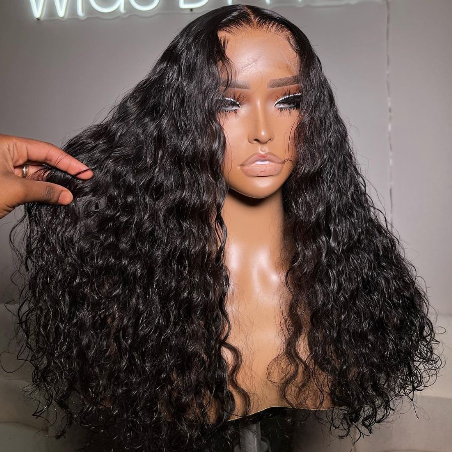 WOWANGEL Water Wave 13x6 Skinlike Real HD Lace Front Wig Glueless Clean Hairline