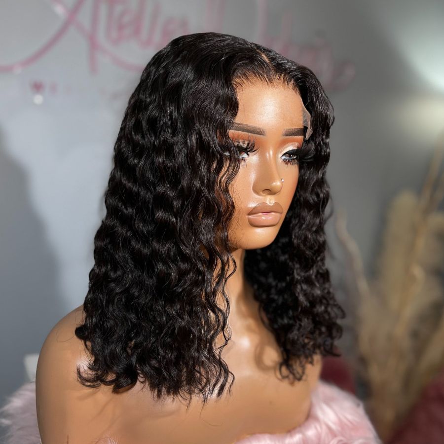 WOWANGEL Water Wave BOB 13x6 Skinlike Real HD Lace Front Wig