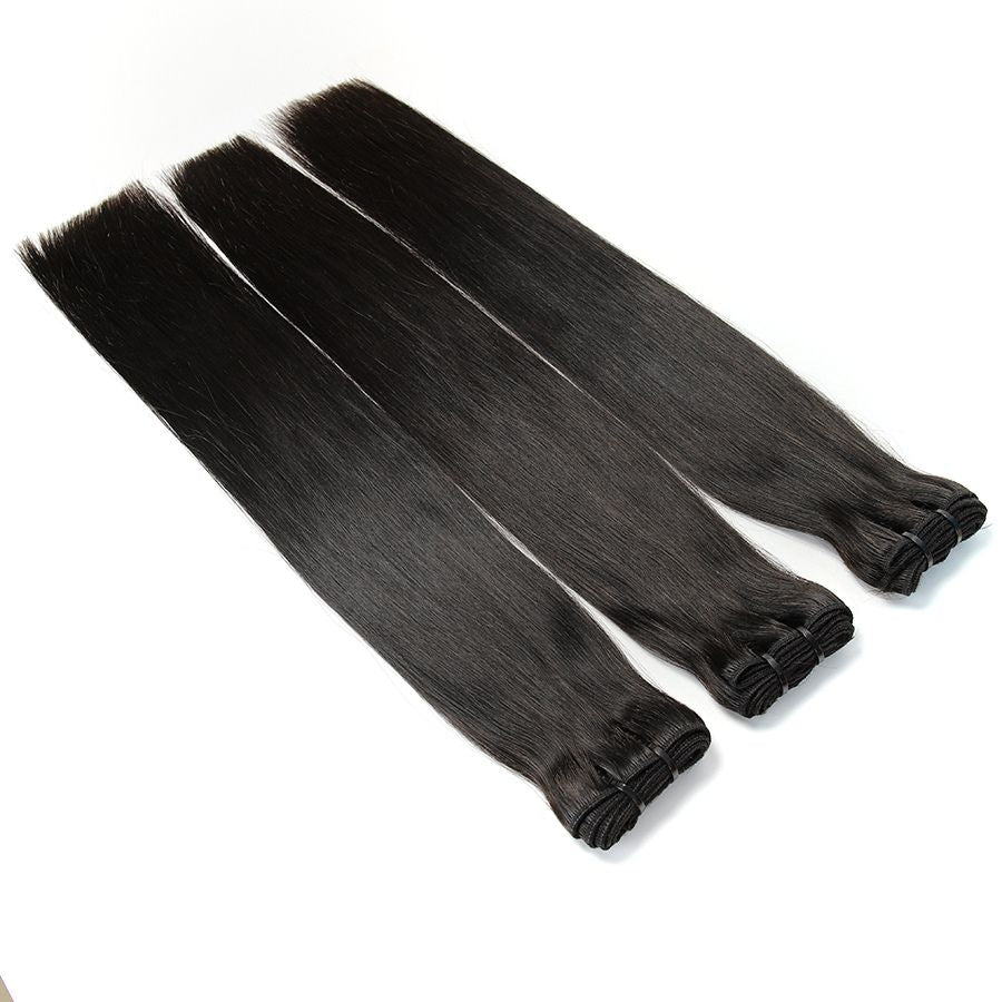 WOWANGEL Straight Raw Hair Bundles Deal 3pcs 100% Human Virgin Hair Weaves