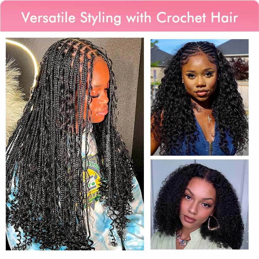 WOWANGEL Kinky Curly Pre-Separated Feather Crochet Human Hair Extensions