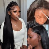Livraison aux États-Unis | Perruque Lace Front HD 13x6, densité 250 %, cheveux soyeux et lisses
