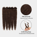 WOWANGEL Dark Brown Color Pre-Separated Feather Crochet Human Hair Extensions for Miracle Knots Boho Braids Deep Wave