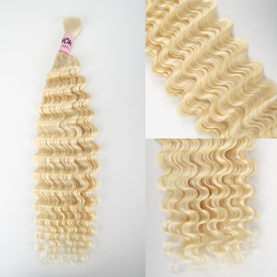 Deep Wave Blonde Human Hair Extension Bundle