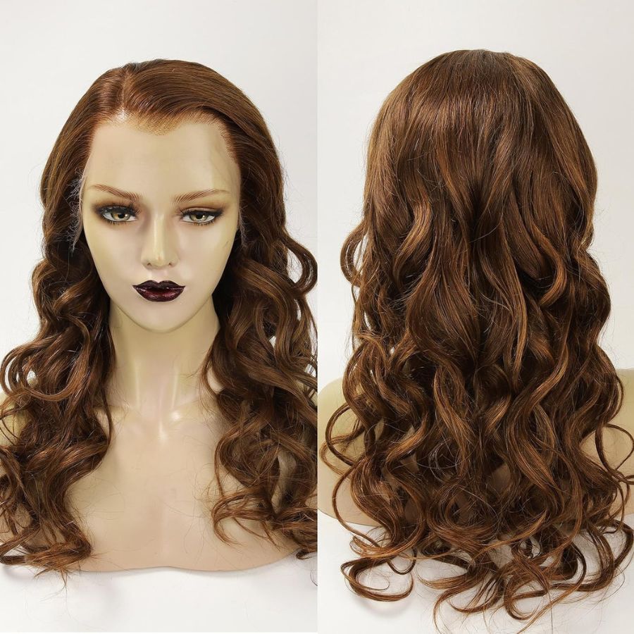 WOWANGEL Goldy Brown HD Lace 13X4 Full Frontal Wig Highlight Wig