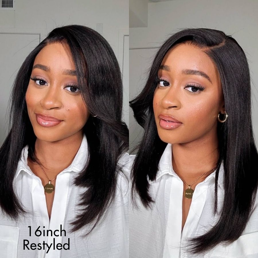 WOWANGEL Wear & Go Yaki Straight BOB 5x5 HD Lace Closure Wig 180% Density