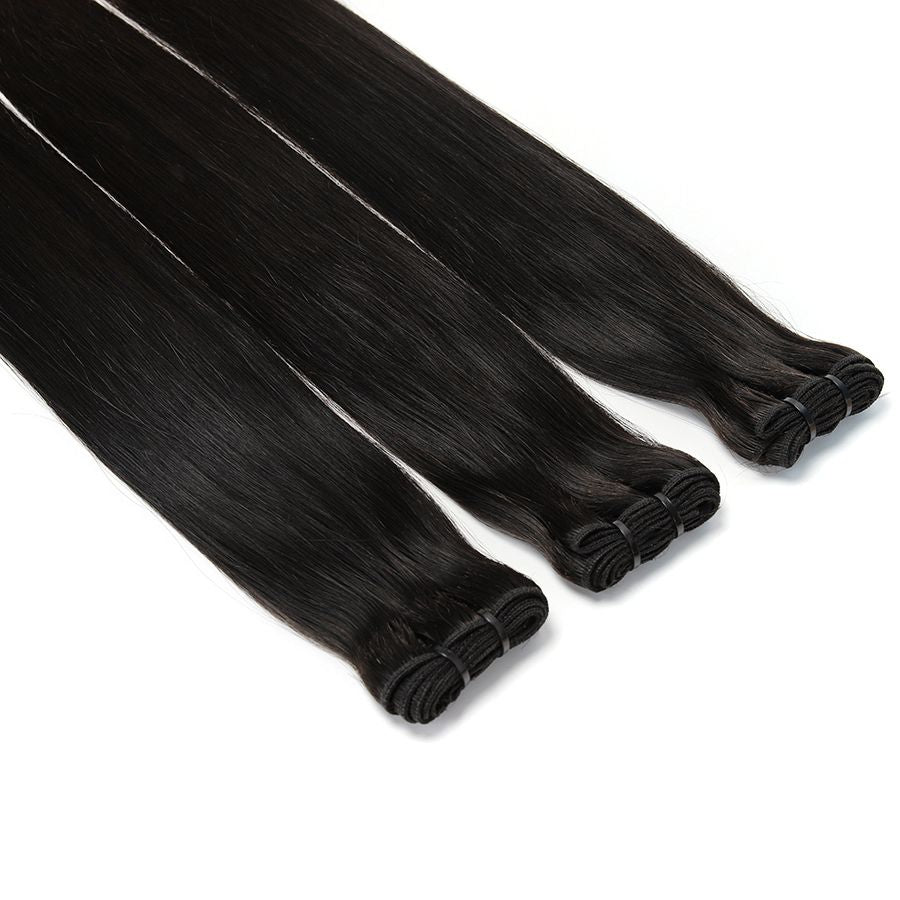 WOWANGEL Straight Raw Hair Bundles Deal 3pcs 100% Human Virgin Hair Weaves