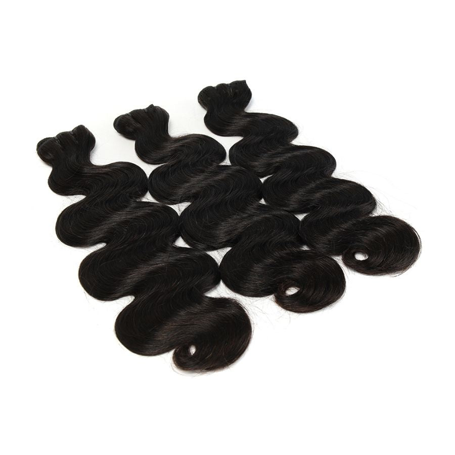 WOWANGEL Body Wave Raw Hair Bundles Deal 3pcs 100% Human Virgin Hair Weaves
