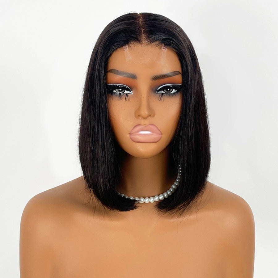 FLASH SALE | 2X6 12INCH HD Lace Closure Wig Wear & Go Glueless Straight Bob （Sample item – slight signs of use）