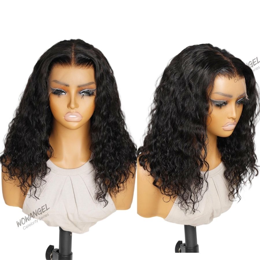 WOWANGEL Water Wave BOB 13x6 Skinlike Real HD Lace Front Wig