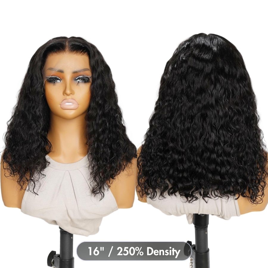 WOWANGEL Water Wave BOB 13x6 Skinlike Real HD Lace Front Wig