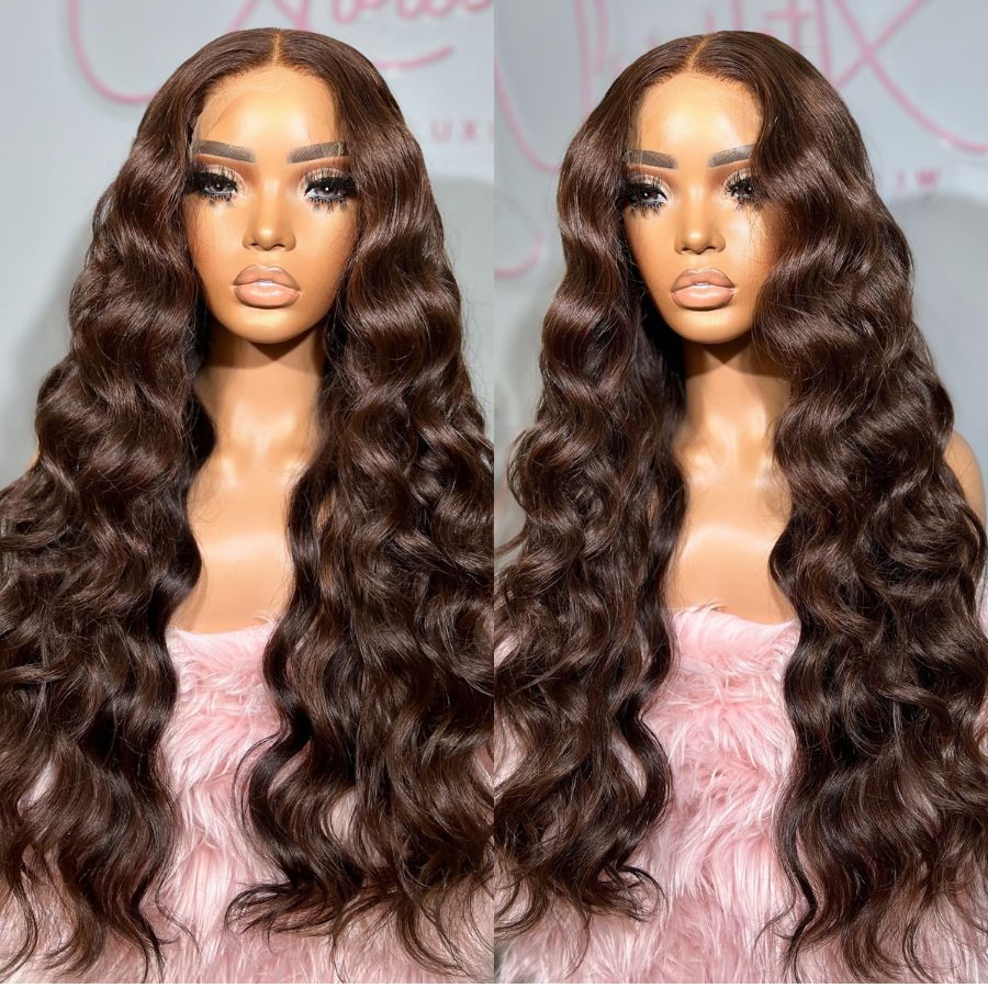 WOWANGEL #4 Brown 7x7 HD Lace Closure Wig Parting Max Glueless Wig