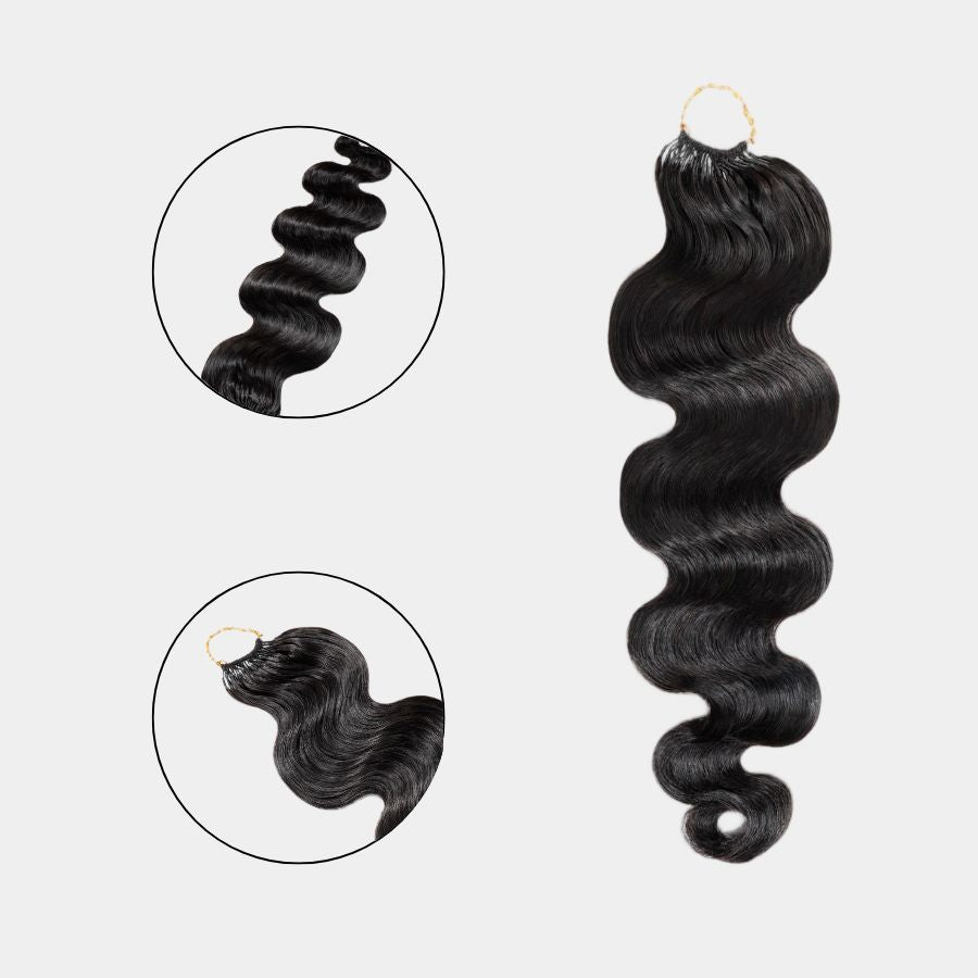 Extensiones de cabello humano de ganchillo con plumas preseparadas y rizadas birmanas de WOWANGEL