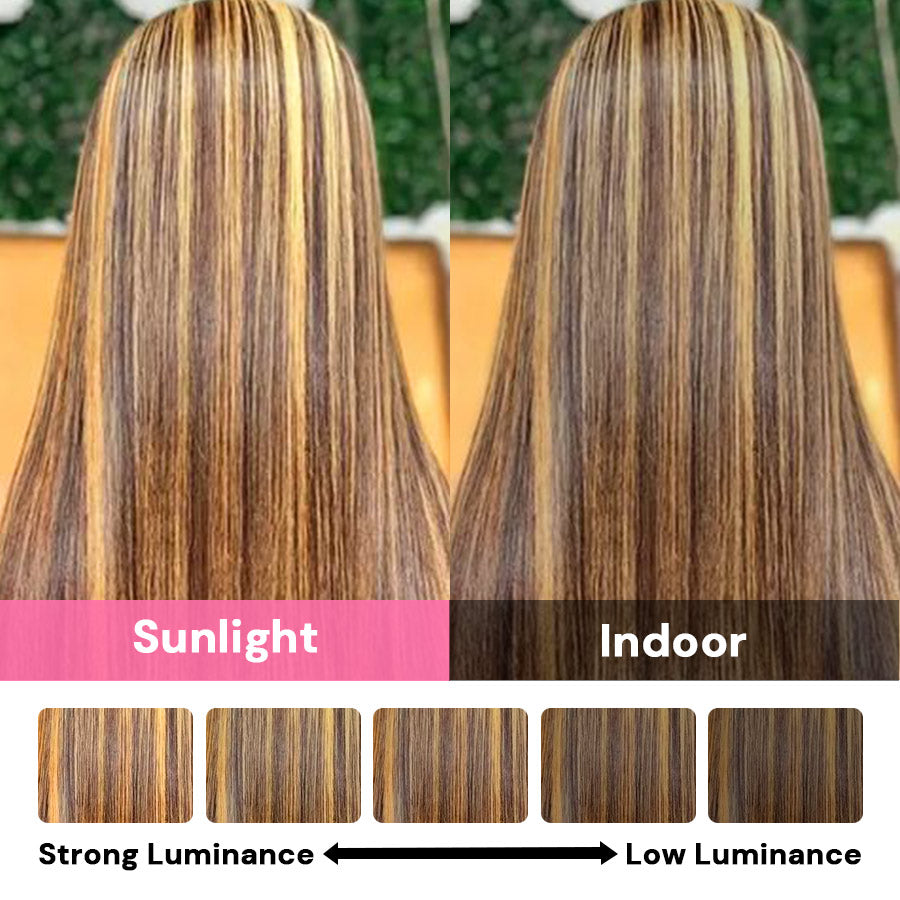 WOWANGEL Highlight Blonde 13x6 Skinlike Real HD Lace Straight BOB Wig