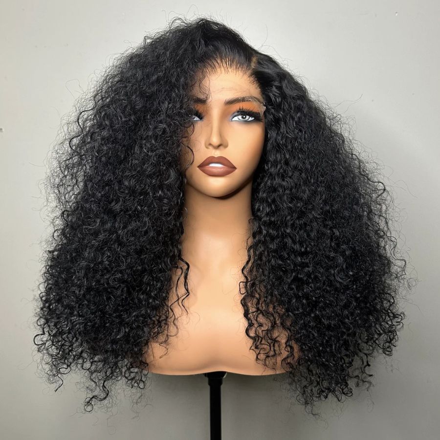 WOWANGEL 13X6 Skinlike Real HD Lace Front Wig Deep Curly Glueless Wig