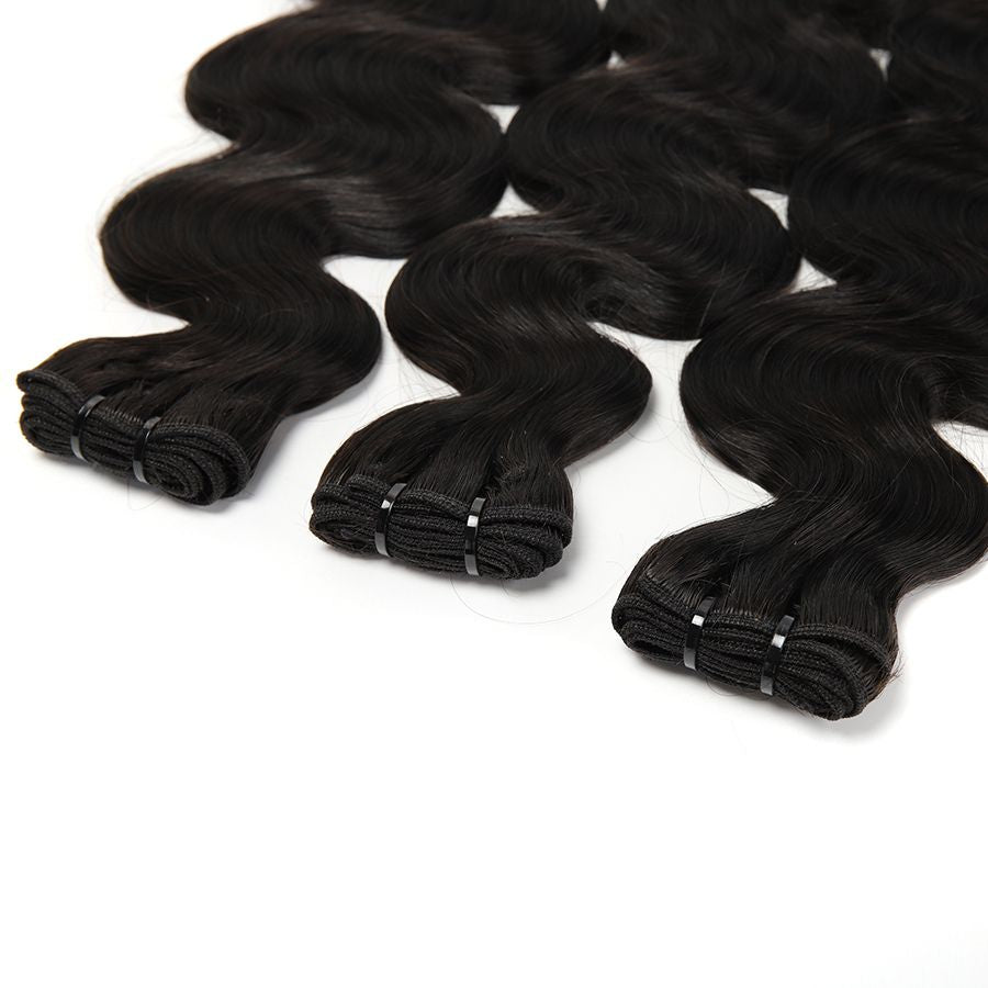 WOWANGEL Body Wave Raw Hair Bundles Deal 3pcs 100% Human Virgin Hair Weaves