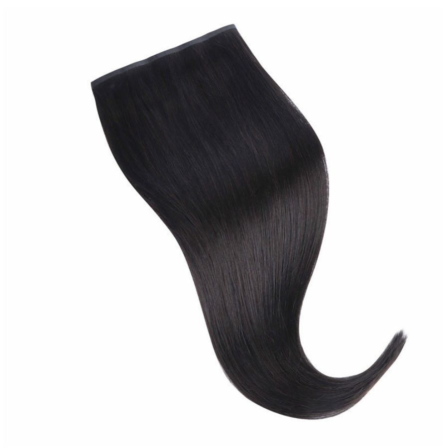 WOWANGEL Seamless Clip In Hair Extensions Straight Nature Black