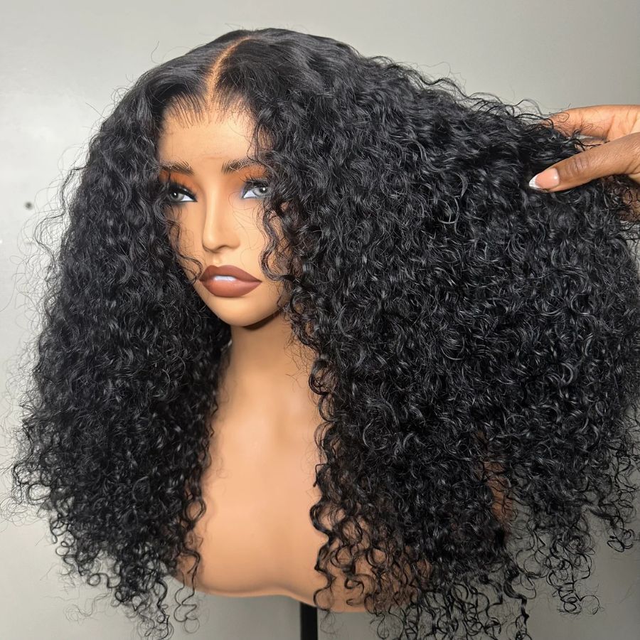 WOWANGEL 13X6 Skinlike Real HD Lace Front Wig Deep Curly Glueless Wig