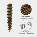 WOWANGEL Blonde Highlight Wave Pre-Separated Feather Crochet Human Hair Extensions for Miracle Knots Boho Braids