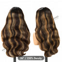 WOWANGEL 13X6 Skinlike Real HD Lace Front Wig Ombre Highlight Blonde Wig