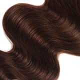 WOWANGEL #4 Brown Color Hair Bundles Deal 3pcs Body Wave 100% Human Hair Weaves