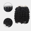 WOWANGEL Burmese Curly Miracle Knots Crochet Hair Pre-Separated Feather Crochet Human Hair Extensions