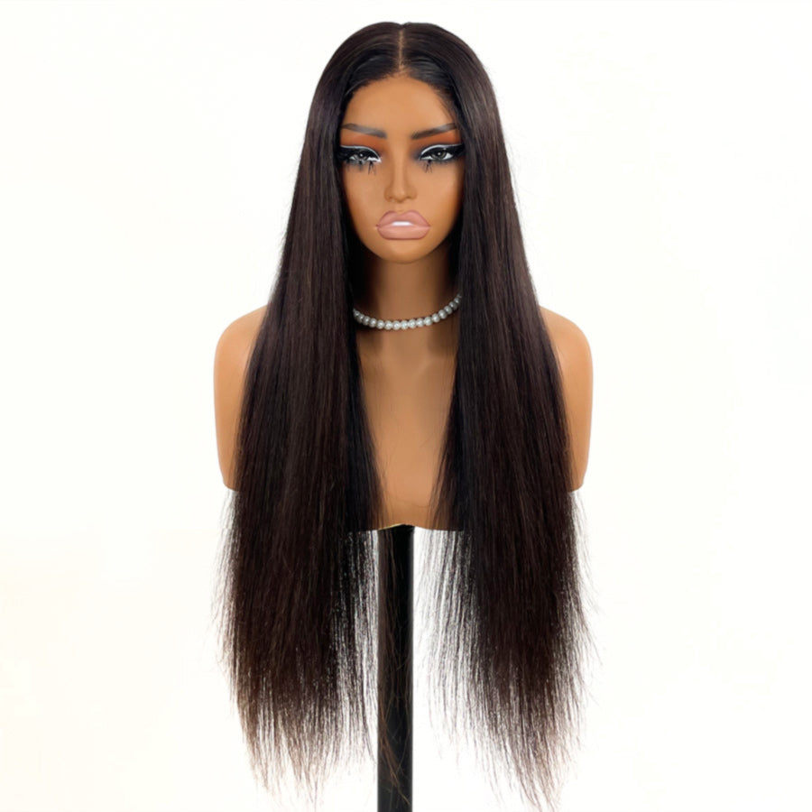 Flash Sale | 28 Inches Natural Black Silky Straight 9X6 Wear Go Glueless Wig HD Lace Wigs （Sample item – slight signs of use）