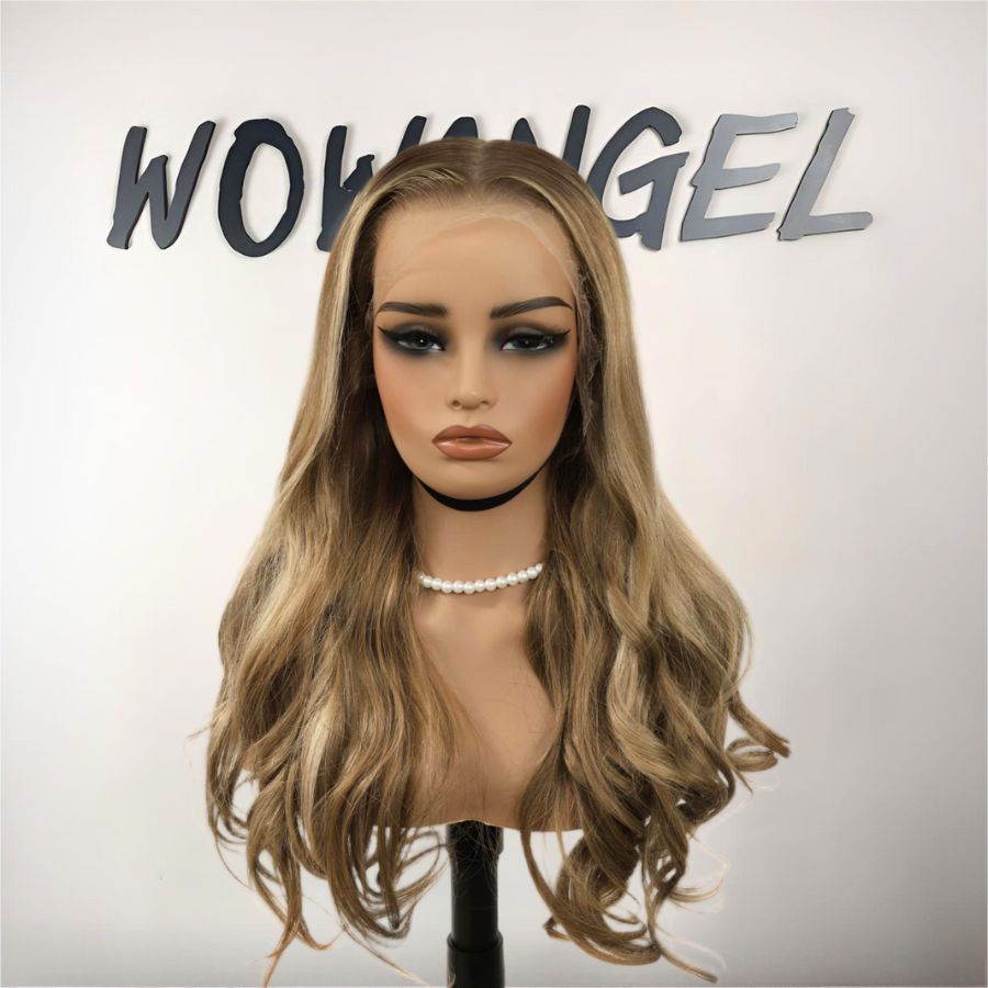WOWANGEL Balayage Highlight Premium Raw Hair 13X6 HD Lace Full Frontal Wig