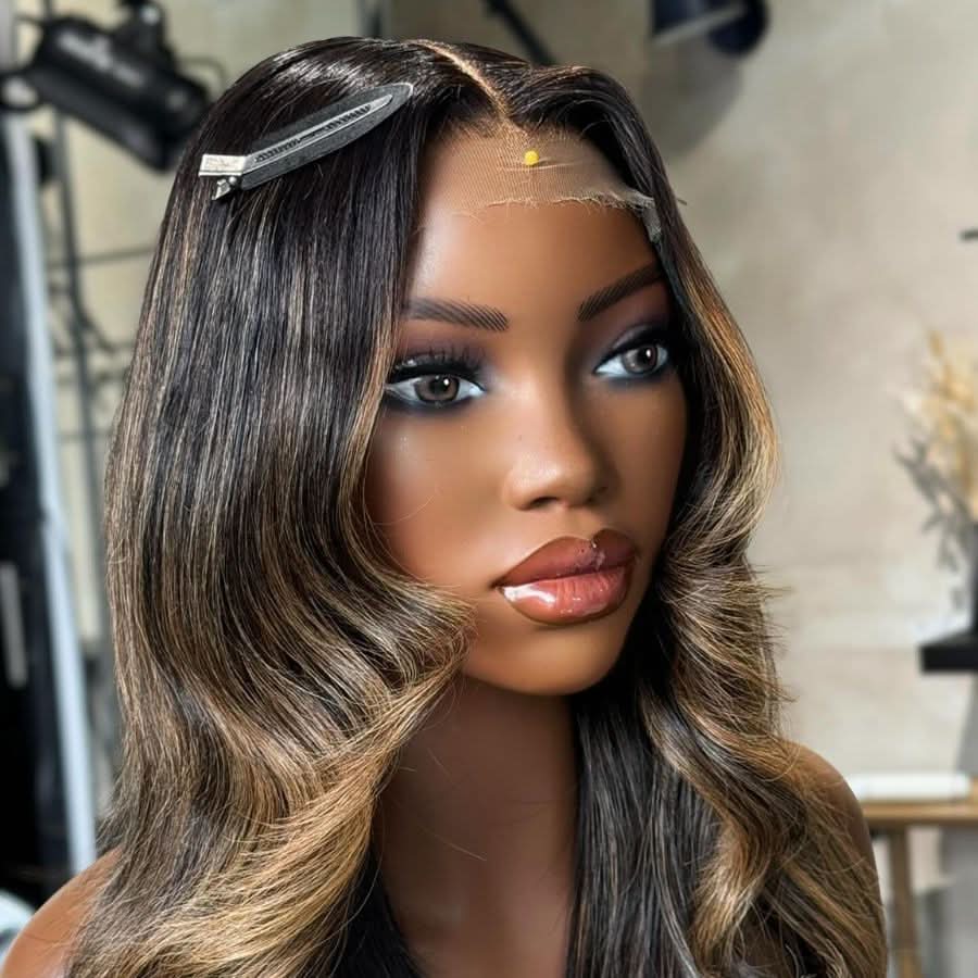 WOWANGEL Balayage Blonde Premium Raw Hair 13X6 HD Lace Frontal Wig