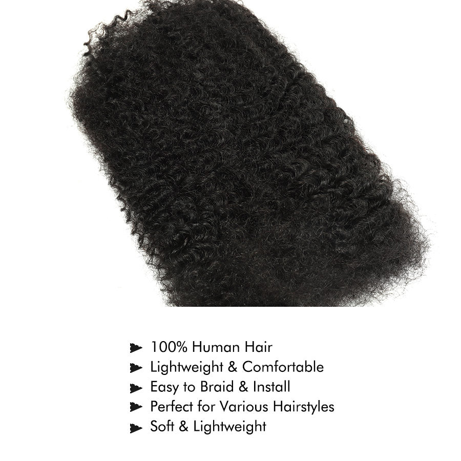 UK Shipping | Natural / #4/ #27 Afro kinky Bulk Hair Extensions For Braiding Dreadlock Human Hair