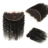 WOWANGEL 13x6 Lace Frontale en Dentelle HD Effet Peau avec 3 Mèches Effet Ondulations