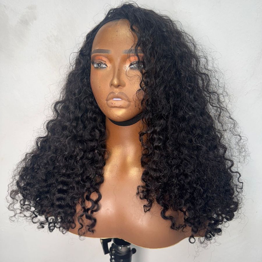 WOWANGEL Wear Go Half Wig Burmese Curly Wigs Beginner Friendly