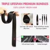 Tissage de cheveux 100% humains WOWANGEL 16A Super Double Drawn Vietnamiens Os Lissés