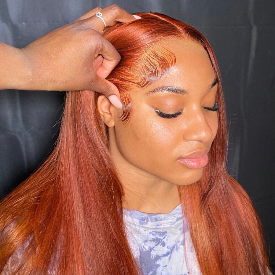 WOWANGEL Ginger Hair Pre Everything 13X6 Lace Front Wigs Pre Max Wig