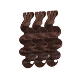 WOWANGEL #4 Brown Color Hair Bundles Deal 3pcs Body Wave 100% Human Hair Weaves