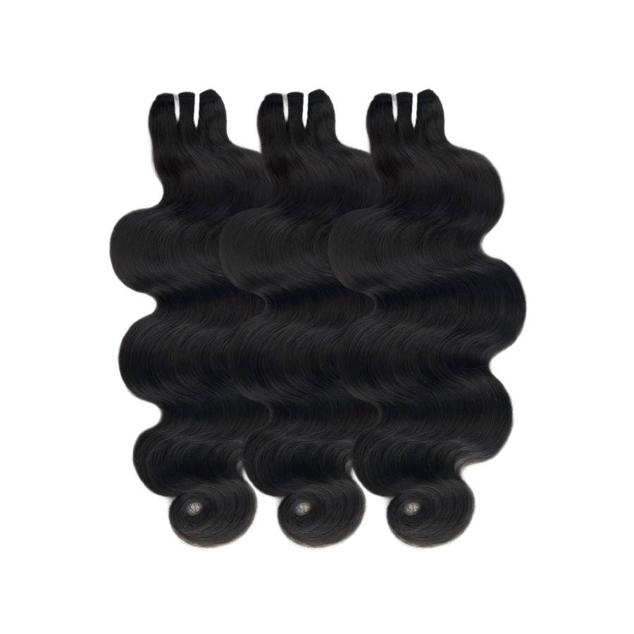 WOWANGEL 5x5 Skinlike Real HD Lace Closure with 3 Bundles Body Wave