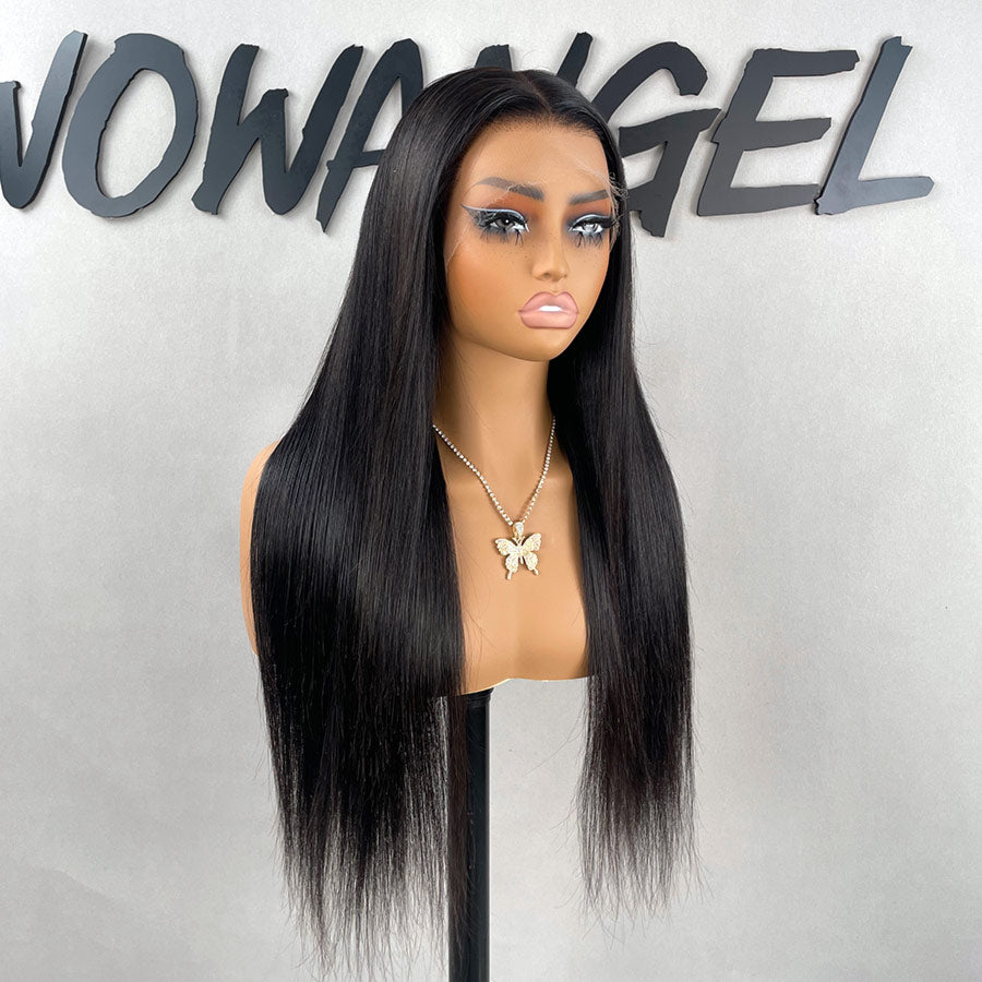 WOWANGEL 250% Density 13X6 HD Lace Front Wigs Straight HD Lace Closure Wig