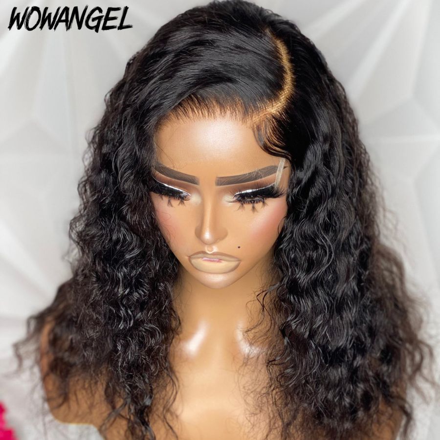 WOWANGEL 6x6 Skinlike Real HD Lace Closure Wig Water Wave Glueless Wig