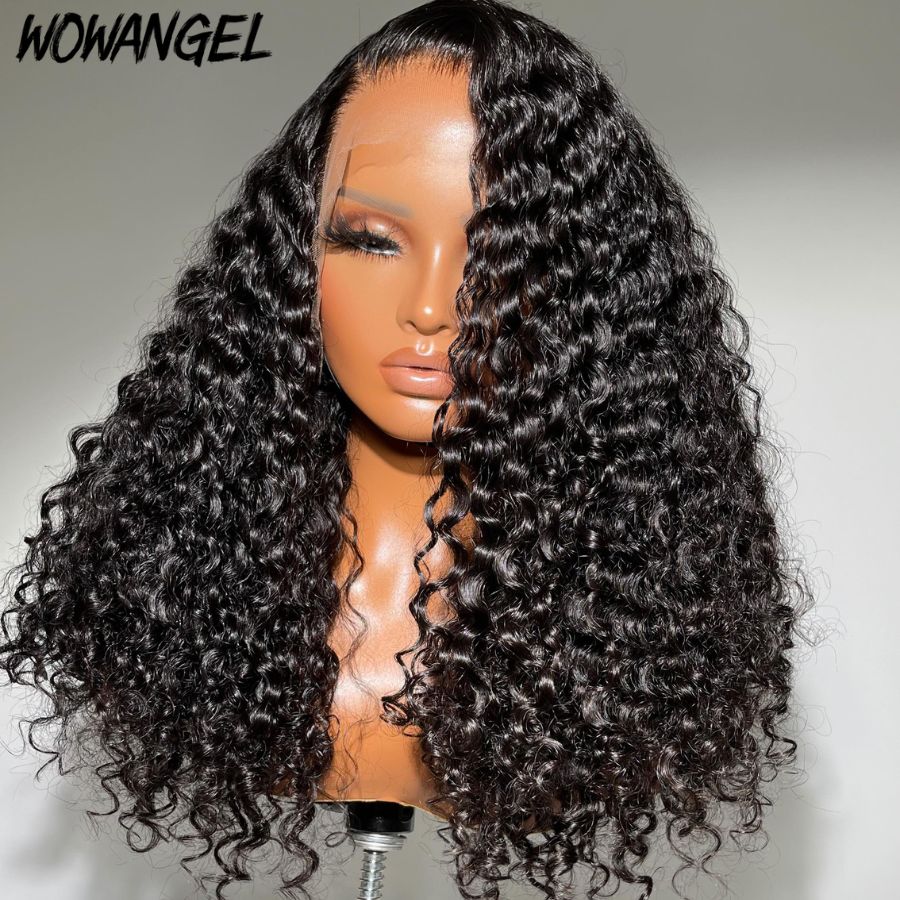 WOWANGEL 13X6 Skinlike Real HD Lace Front Wig Deep Curly Glueless Wig