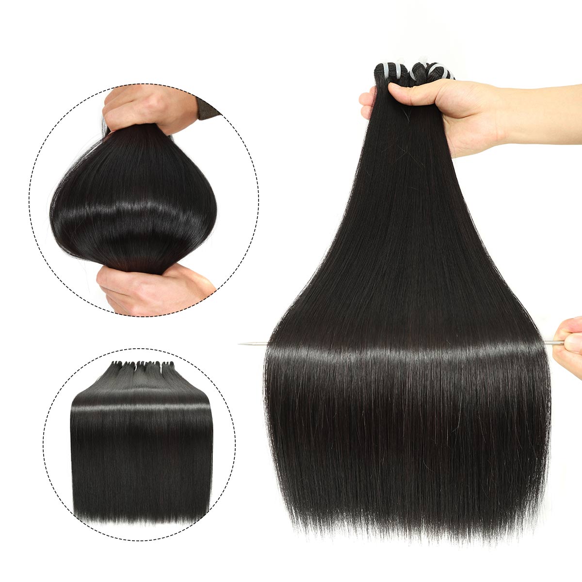 WOWANGEL 16A Super Double Drawn Vietnamese Bone Straight 100% Human Hair Weaves